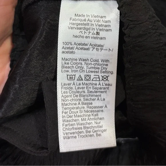 J. Crew Women's Wide Leg Stratus Pant in Textured Black Satin Size M NWOT - Picture 7 of 9